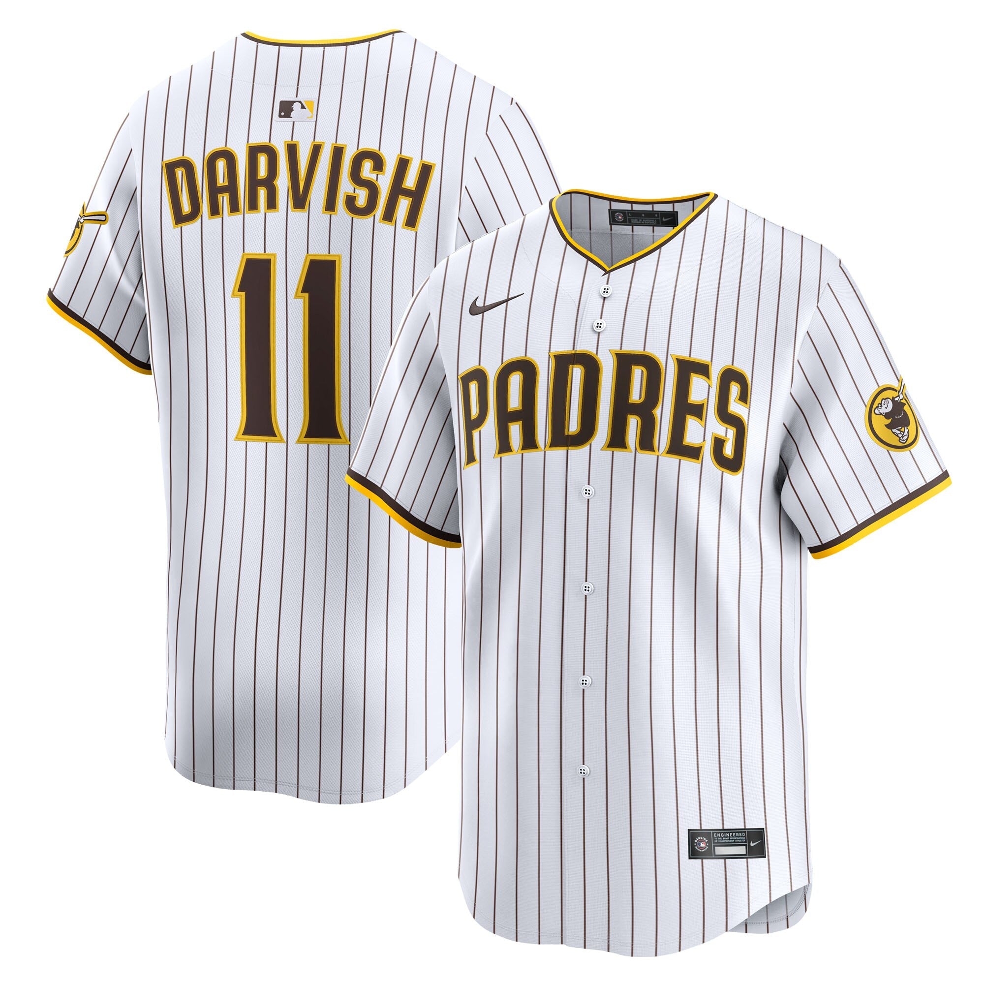 San Diego Padres Yu Darvish Nike White Home Limited Player Jersey