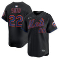 New York Mets Juan Soto Nike Black Alternate Limited Jersey