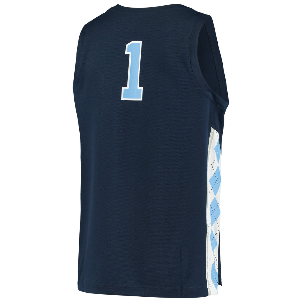 Jordan Brand #1 Navy North Carolina Tar Heels Replica Basketball Jersey