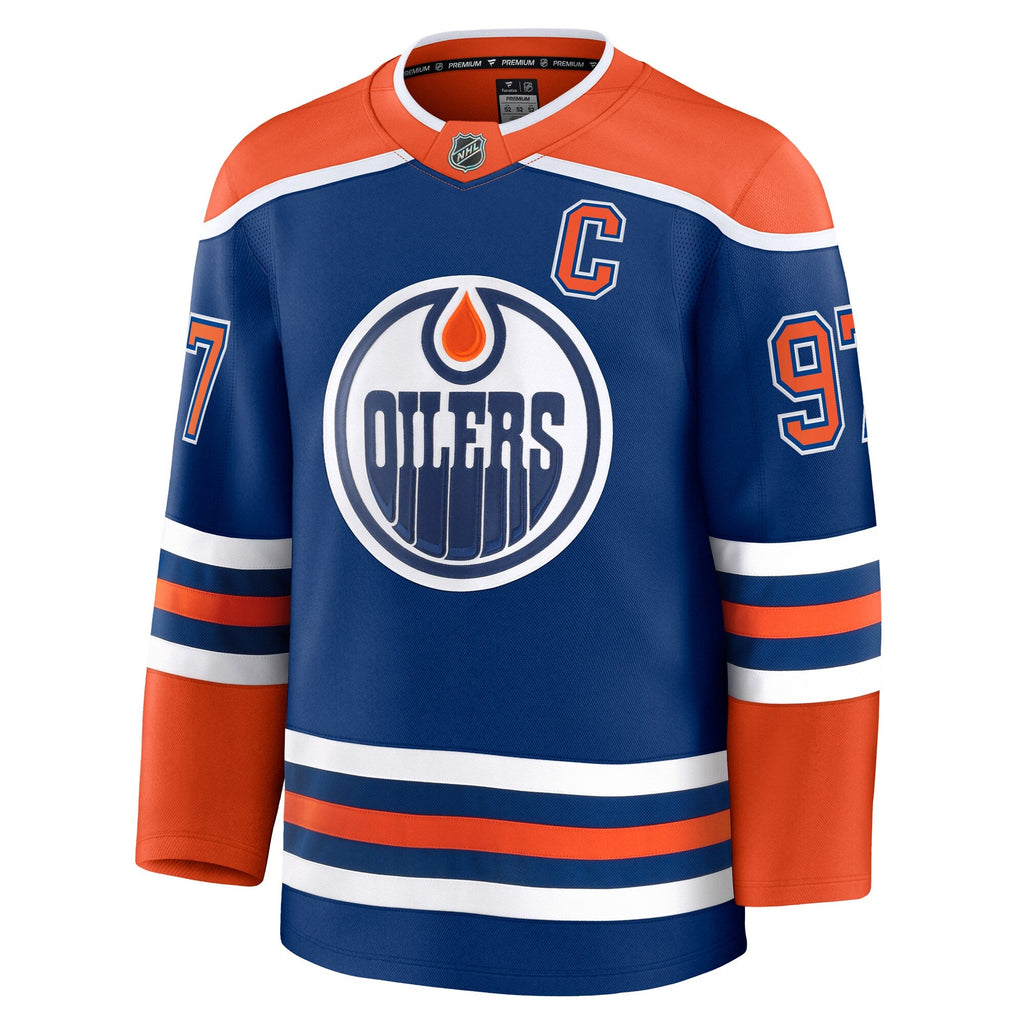 Edmonton Oilers Connor McDavid Fanatics Royal Home Premium Jersey