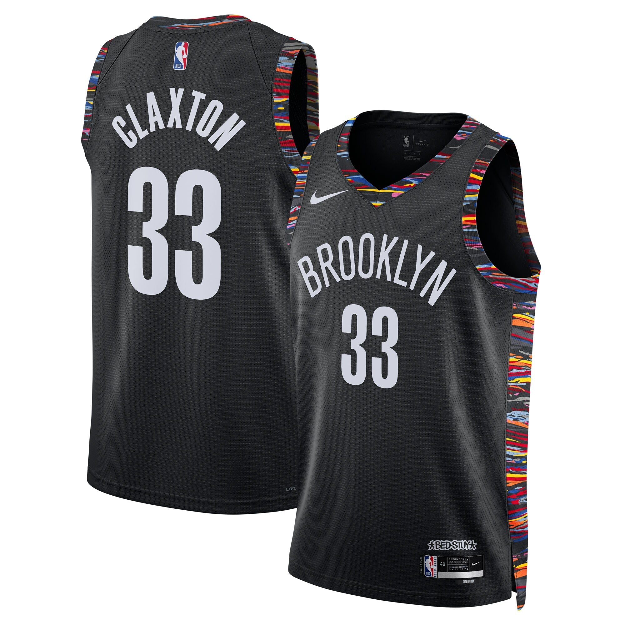 Brooklyn Nets Nike 2025/26 City Edition Swingman Jersey - Black - Nic Claxton