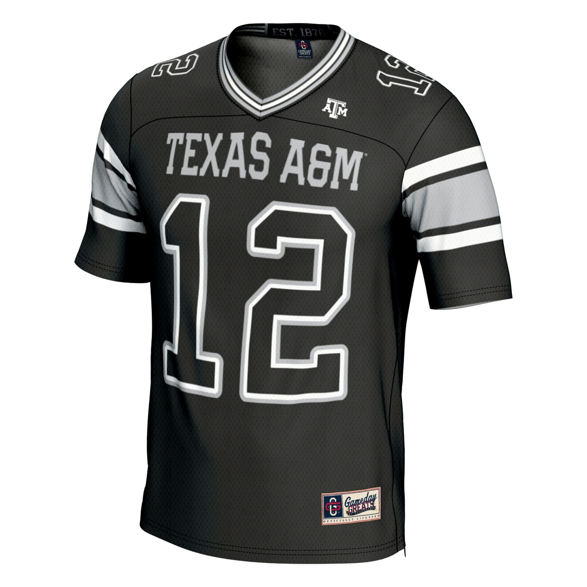 GameDay Greats #12 Black Texas A&M Aggies Football Lightweight Fashion Jersey