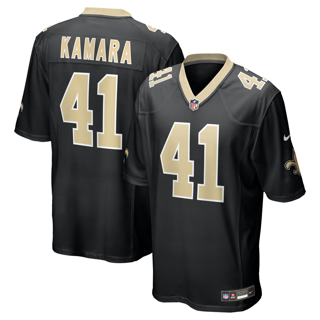 New Orleans Saints Alvin Kamara Nike Black Game Jersey