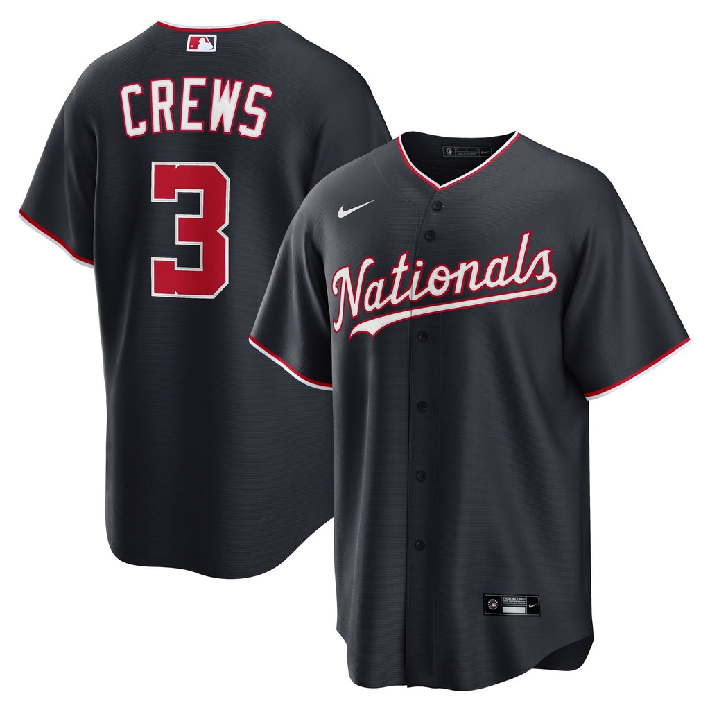 Washington Nationals Dylan Crews Nike Navy Alternate Replica Jersey