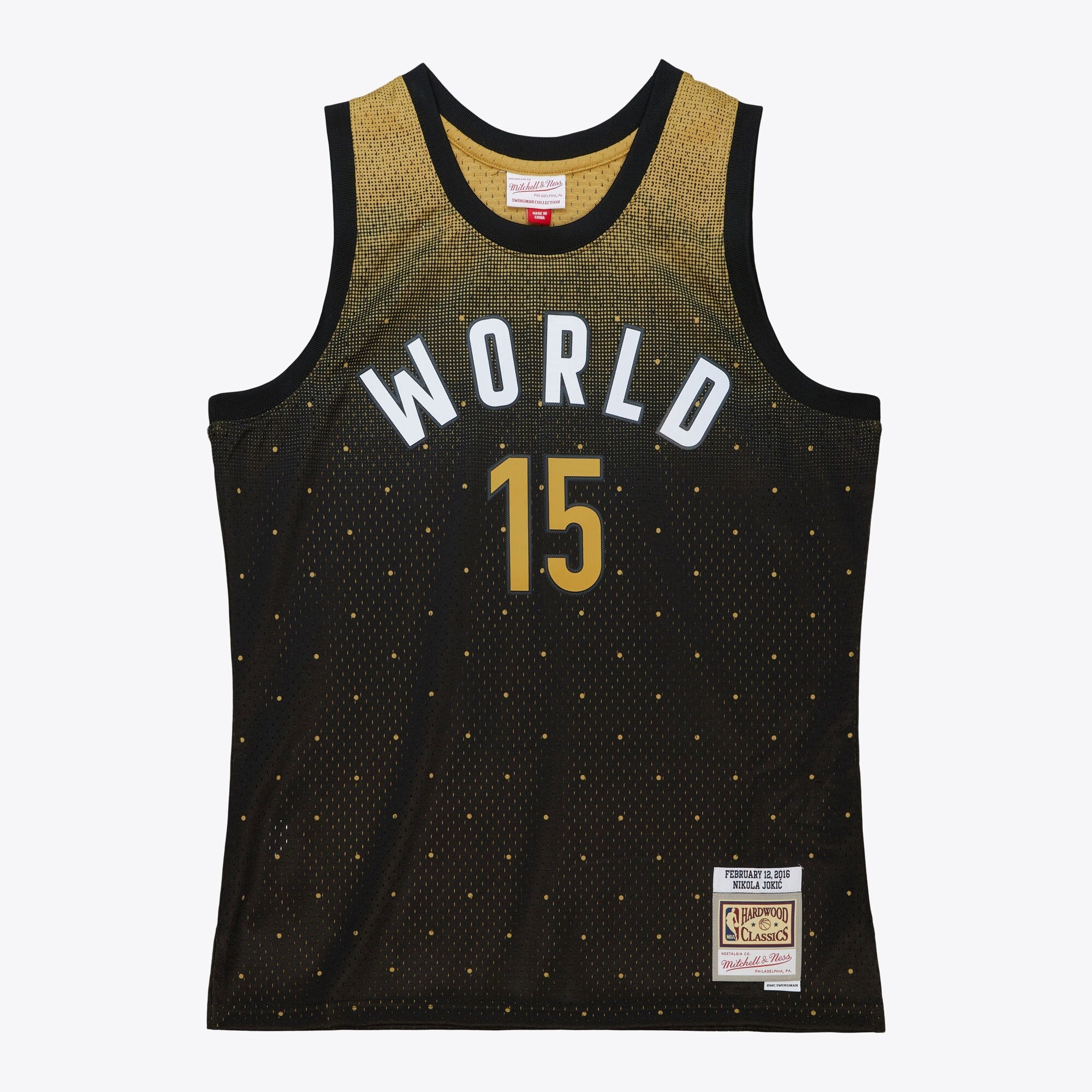 NBA Mitchell & Ness Nikola Jokic 2016 World Authentic Jersey All-Star - Black/Gold