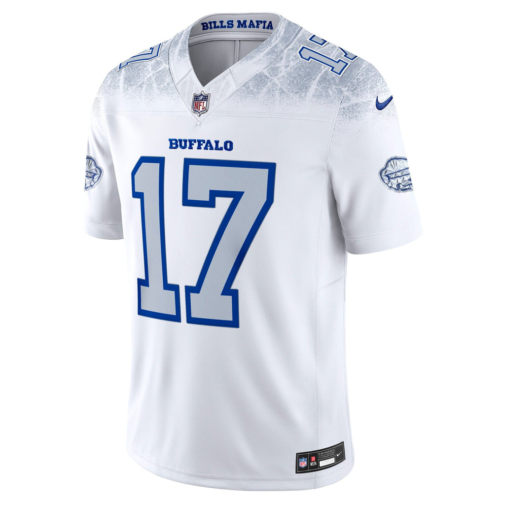 Buffalo Bills Josh Allen Nike White 2025 Rivalries Collection Stitched Limited Jersey