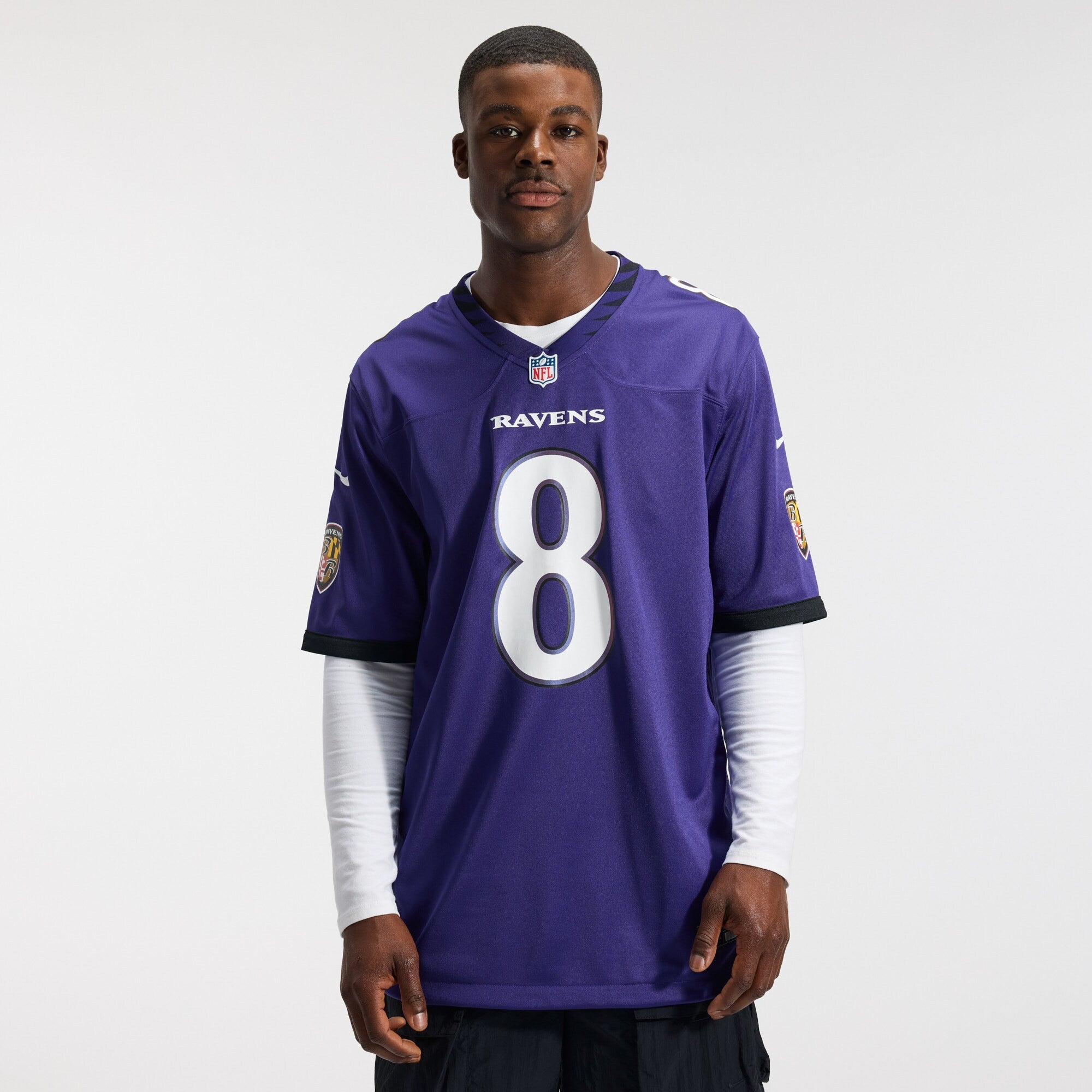 Baltimore Ravens Lamar Jackson Nike Purple Team Game Jersey