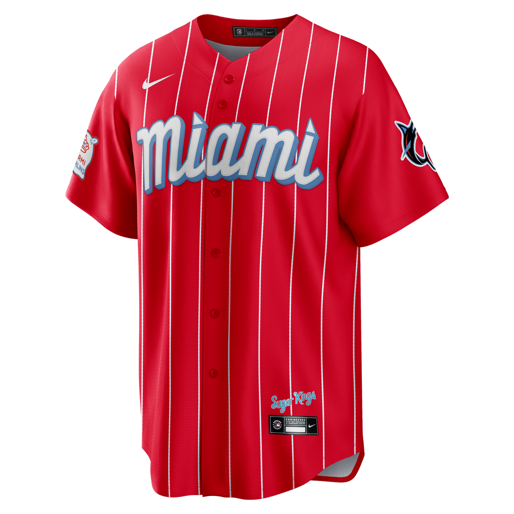 Miami Marlins Jazz Chisholm Jr. Nike Red City Connect Replica Jersey