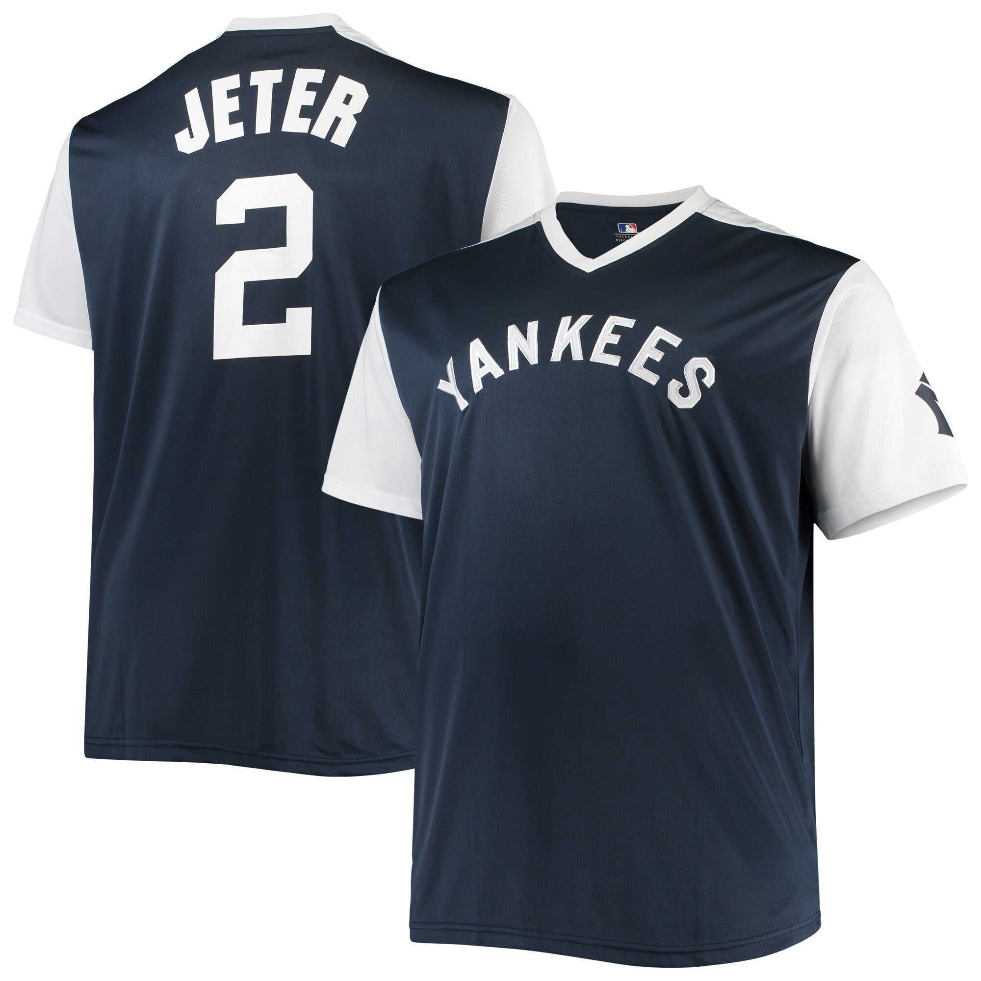 New York Yankees Derek Jeter Navy/White Cooperstown Collection Replica Player Jersey