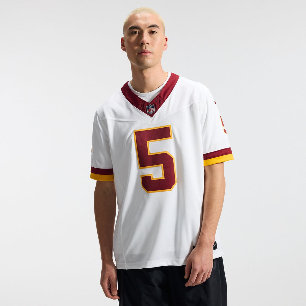 Washington Commanders Jayden Daniels Nike White Vapor F.U.S.E. Stitched Limited Jersey