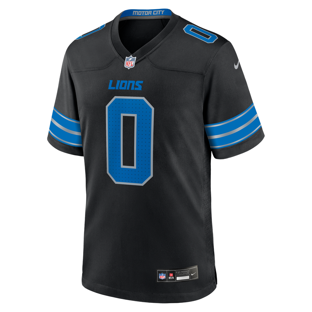 Detroit Lions Jahmyr Gibbs Nike Black 2nd Alternate Game Player Jersey