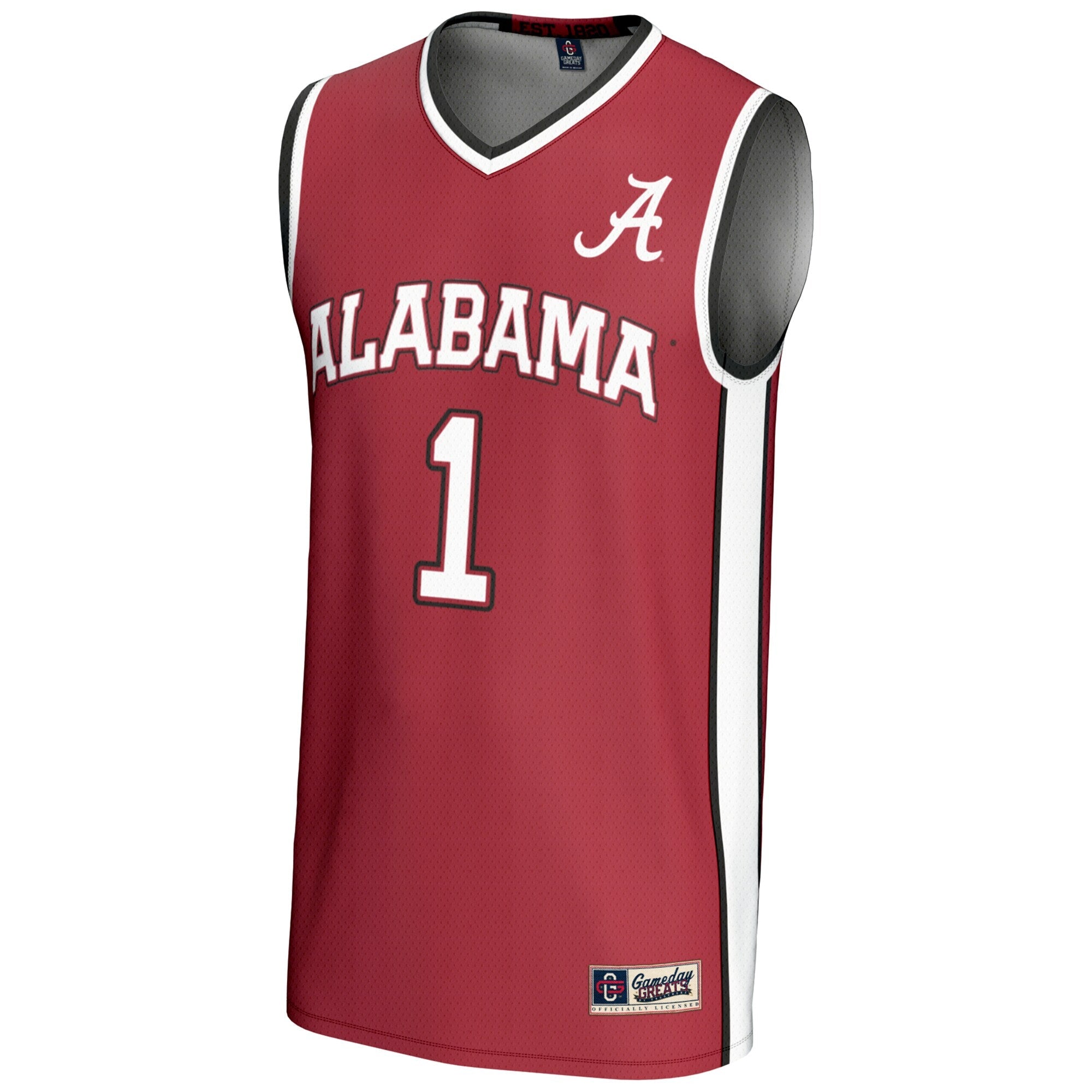 GameDay Greats #1 Crimson Alabama Crimson Tide Lightweight Basketball Jersey