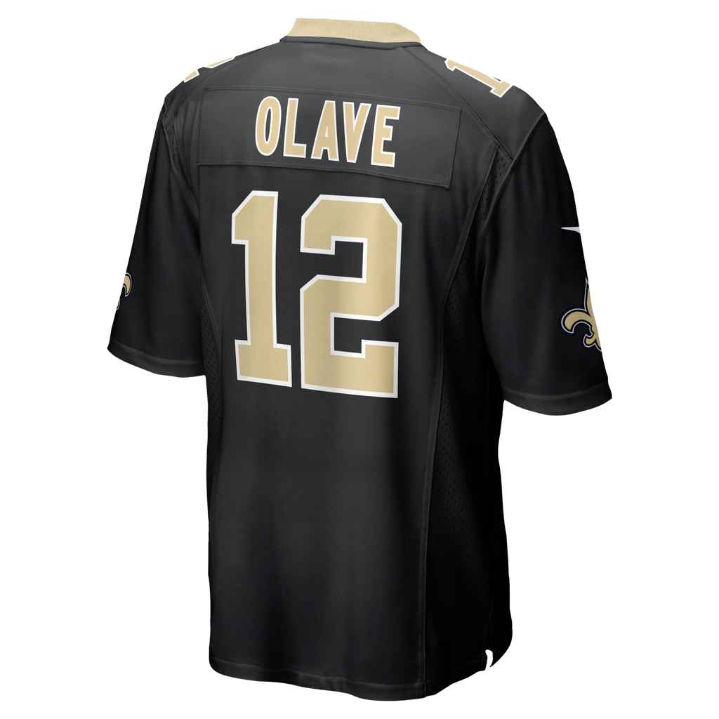 New Orleans Saints Chris Olave Nike Black Player Game Jersey