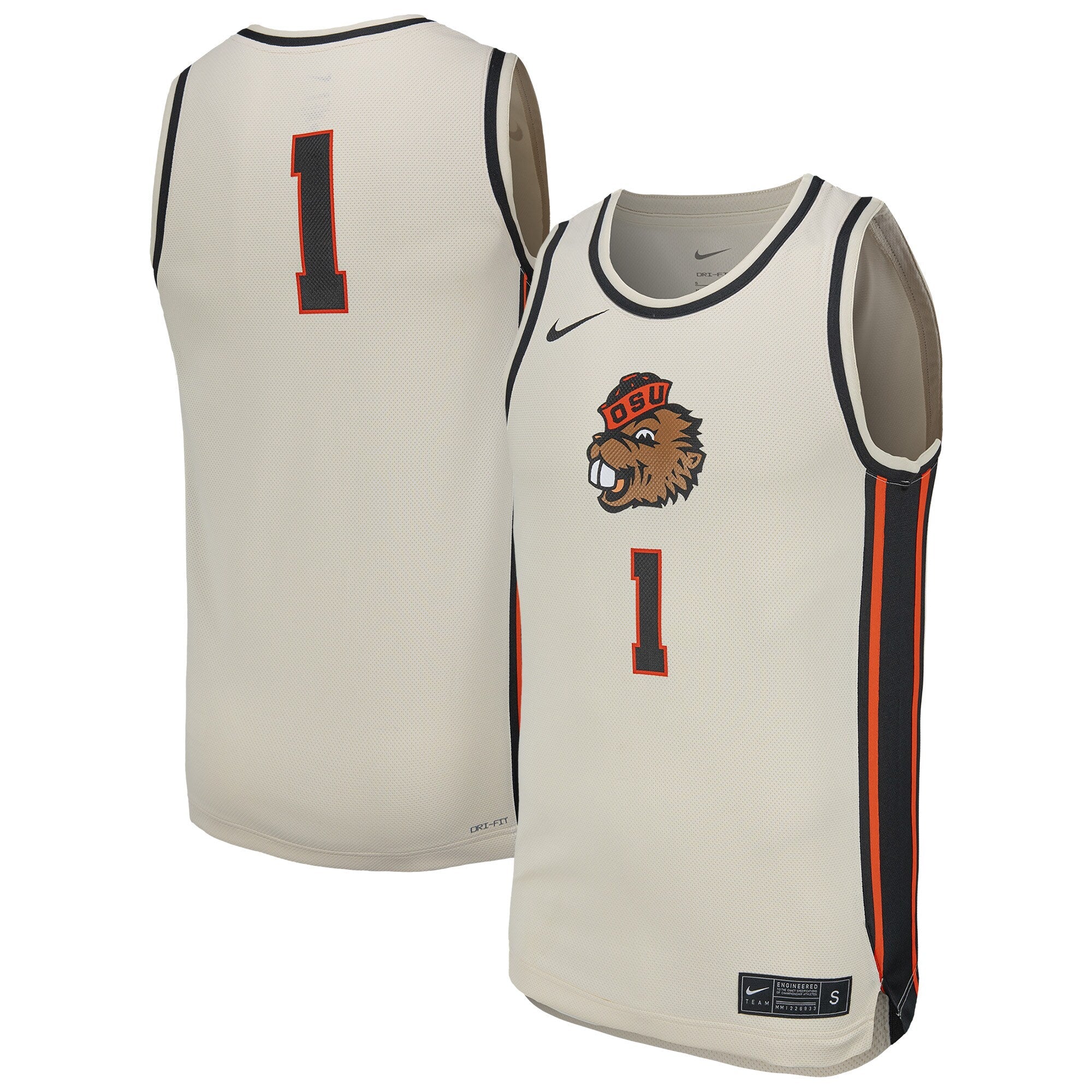 Nike Natural Oregon State Beavers Replica Basketball Jersey