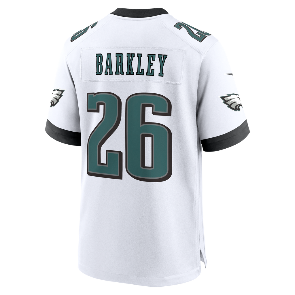 Philadelphia Eagles Saquon Barkley Nike White Game Jersey