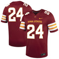 Nike #24 Cardinal Iowa State Cyclones Game Football Jersey