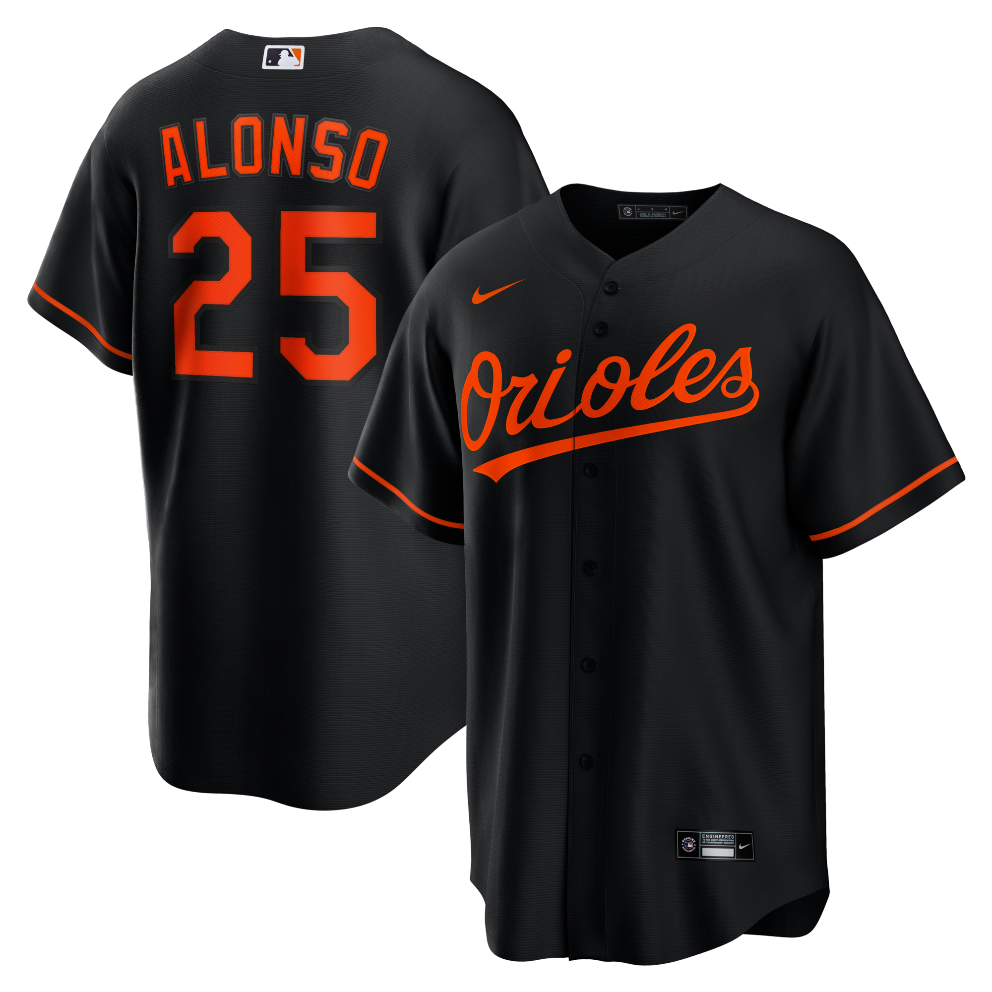 Baltimore Orioles Pete Alonso Nike Black Alternate Replica Jersey