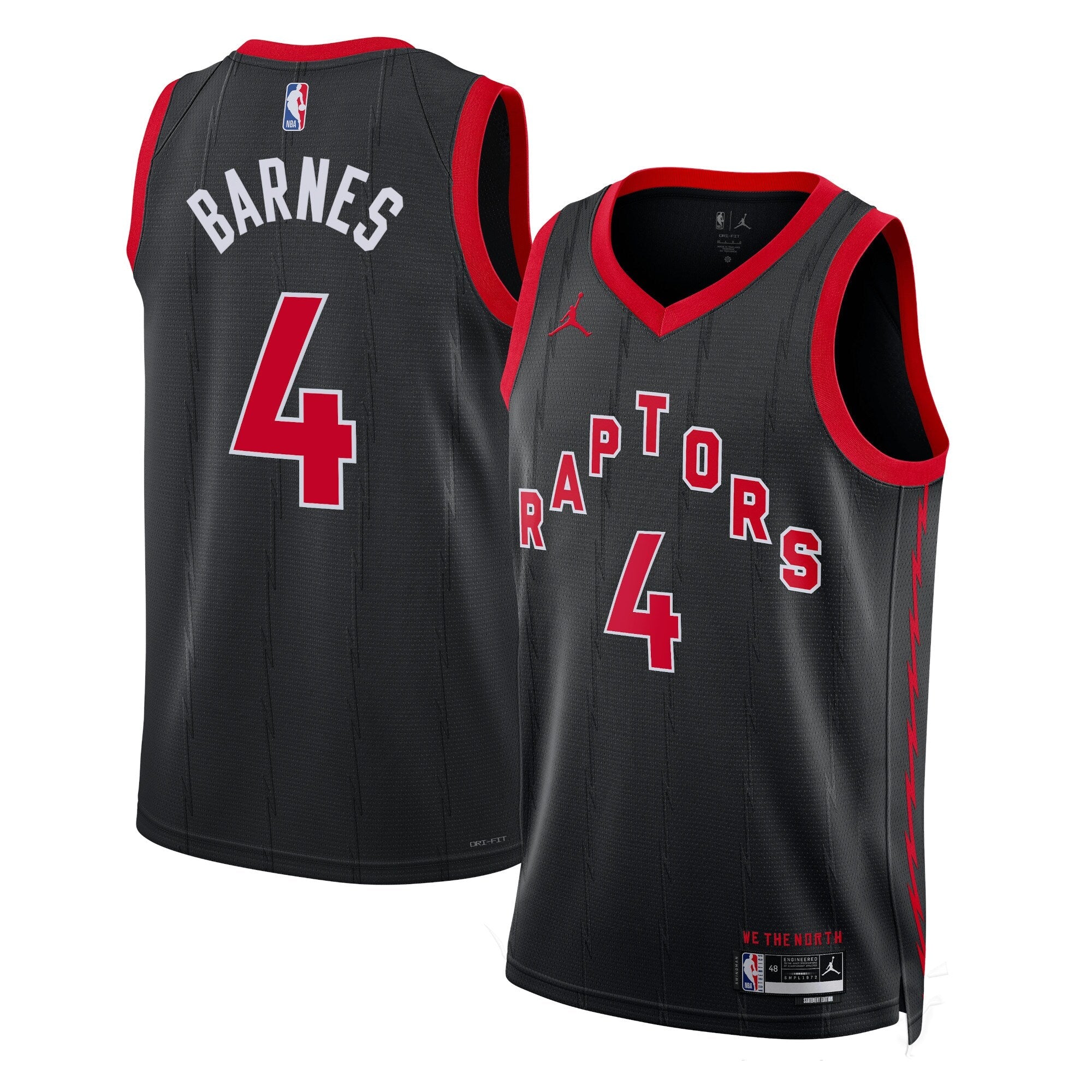 Toronto Raptors Jordan Statement Edition Swingman Jersey - Black - Scottie Barnes
