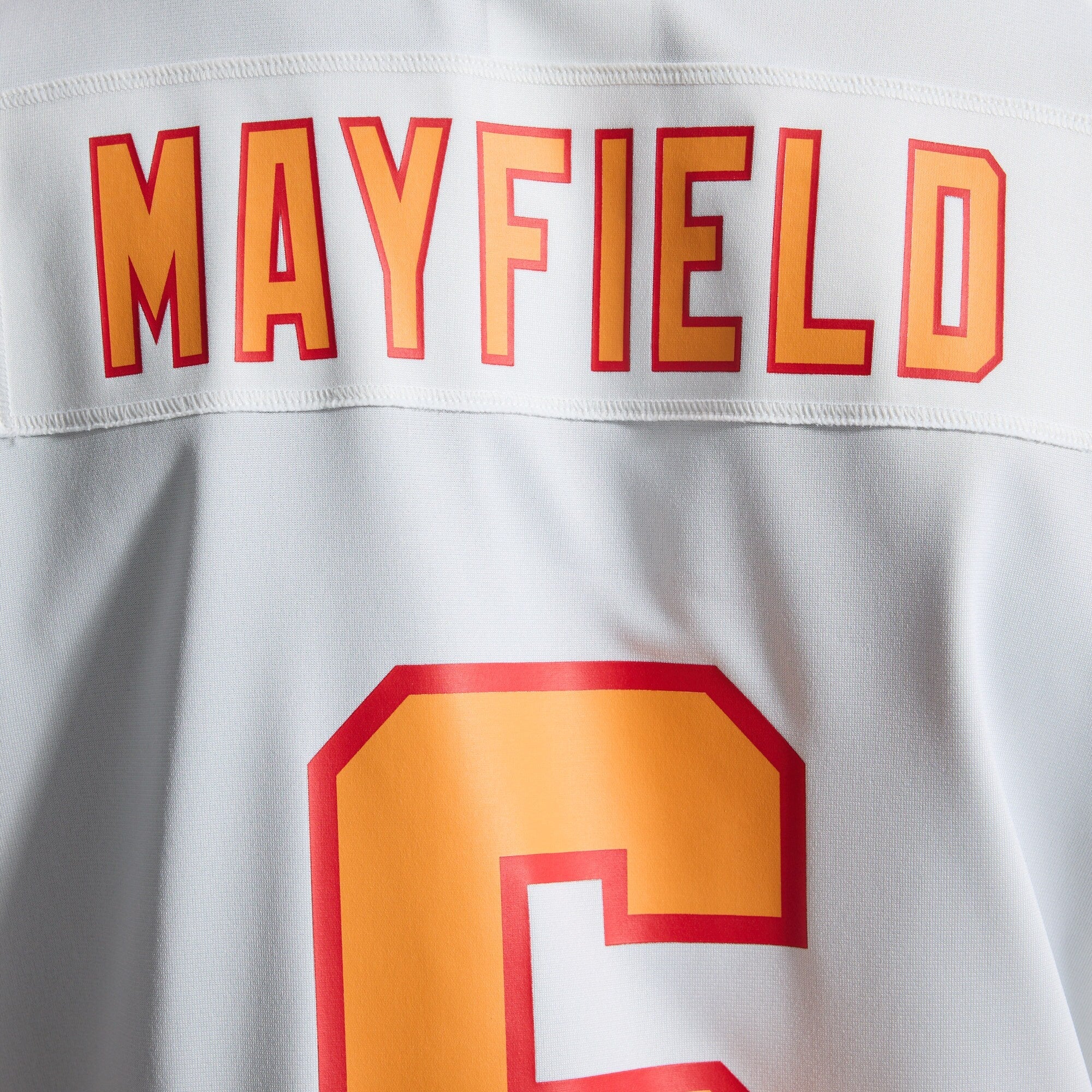 '76 Tampa Bay Buccaneers Baker Mayfield Nike White Player Game Jersey