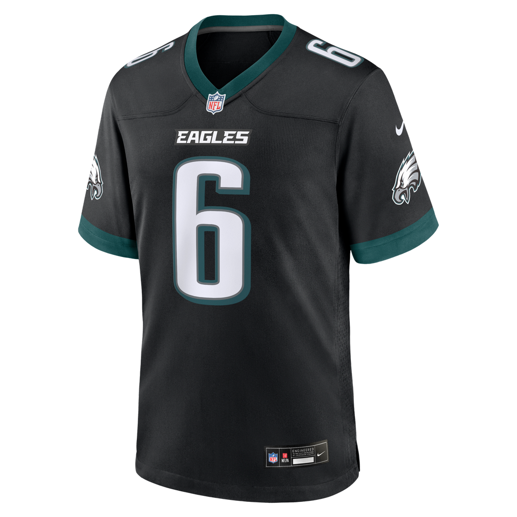 Philadelphia Eagles DeVonta Smith Nike Black Alternate Game Jersey