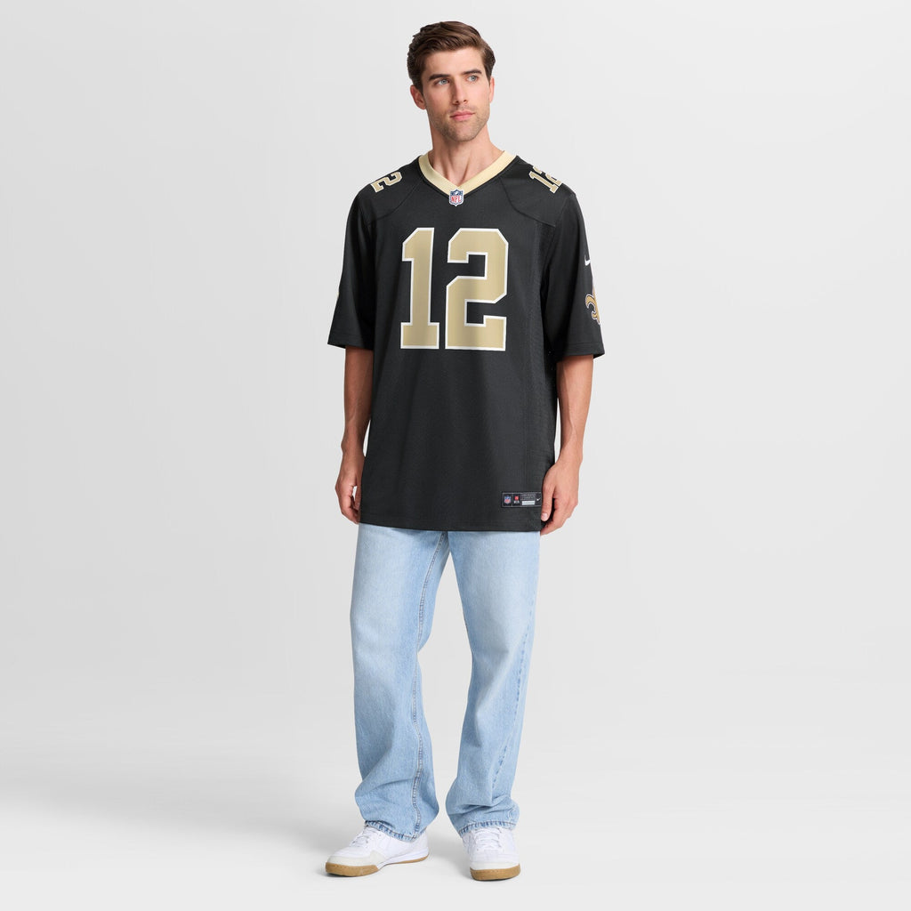 New Orleans Saints Chris Olave Nike Black Player Game Jersey