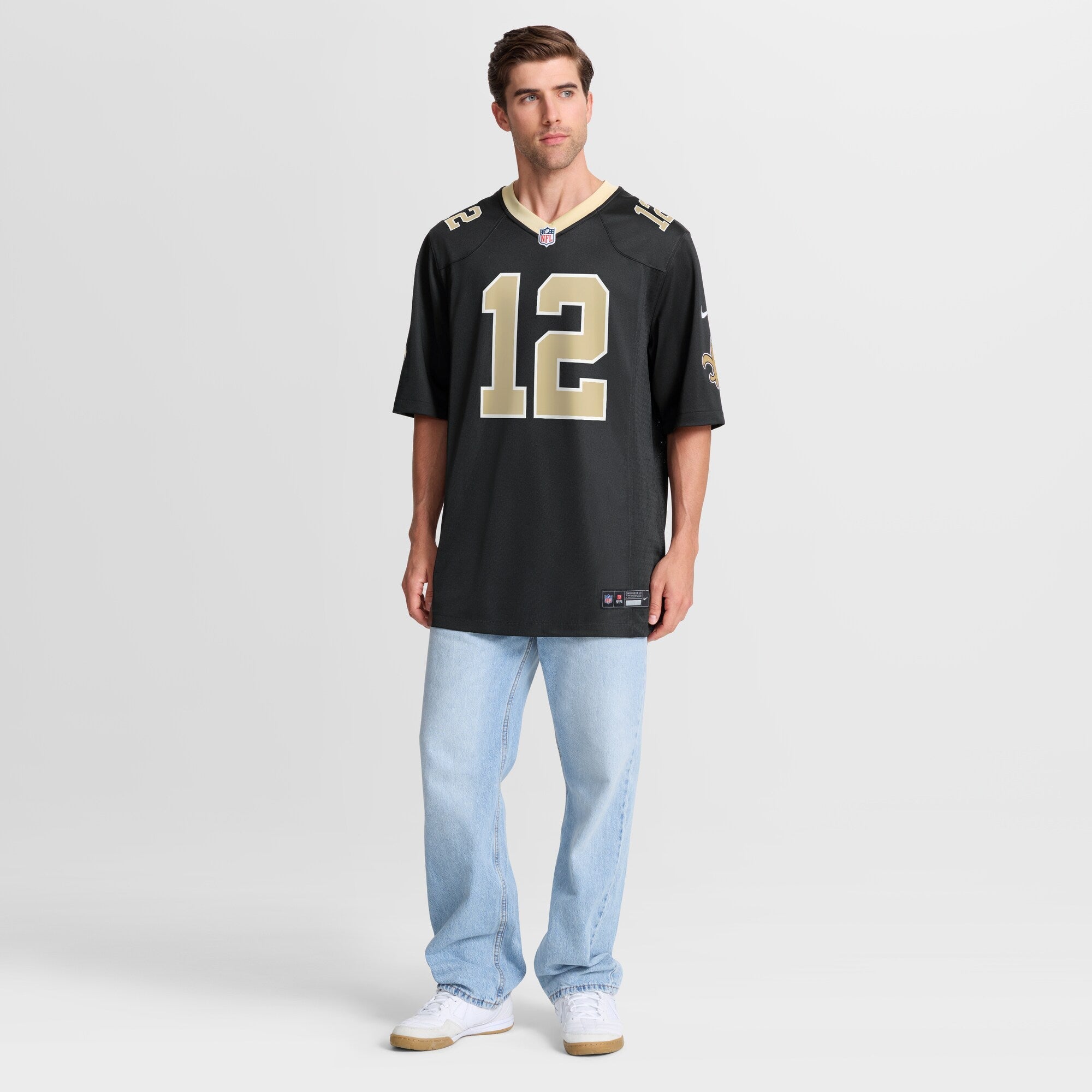 New Orleans Saints Chris Olave Nike Black Player Game Jersey
