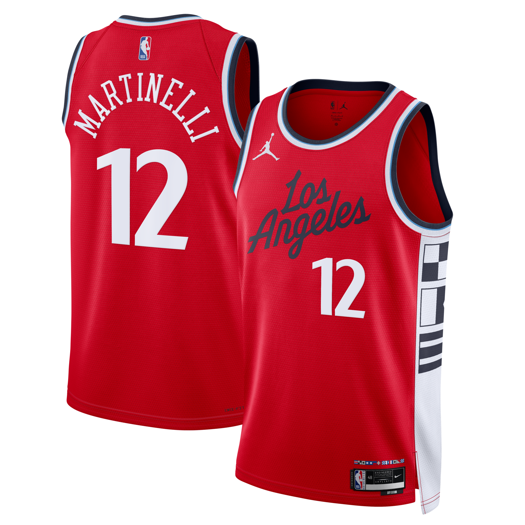 LA Clippers Jordan Brand Statement Edition Swingman Jersey - Red - Nick Martinelli -