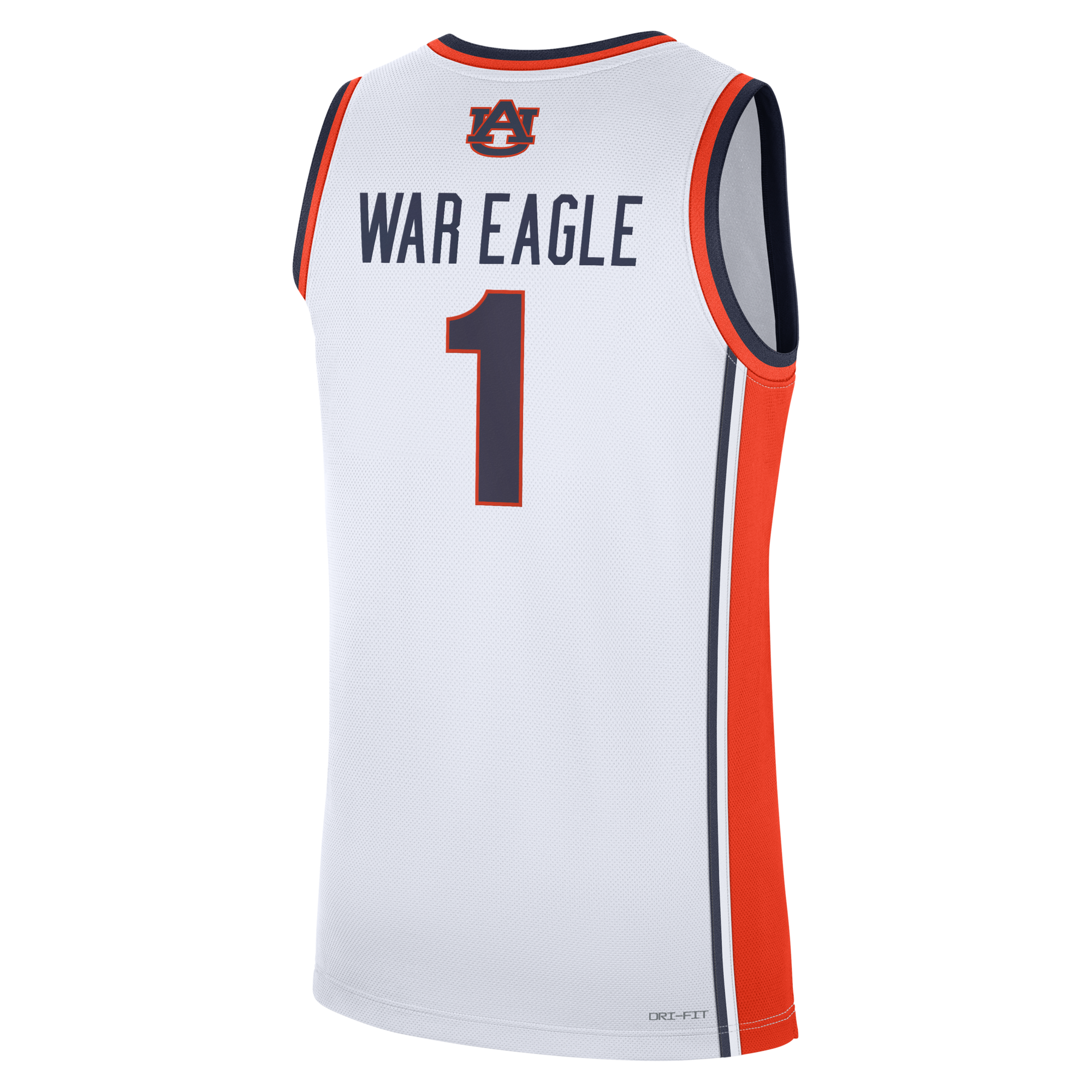 Nike White Auburn Tigers #1 Home War Eagle Replica Basketball Jersey
