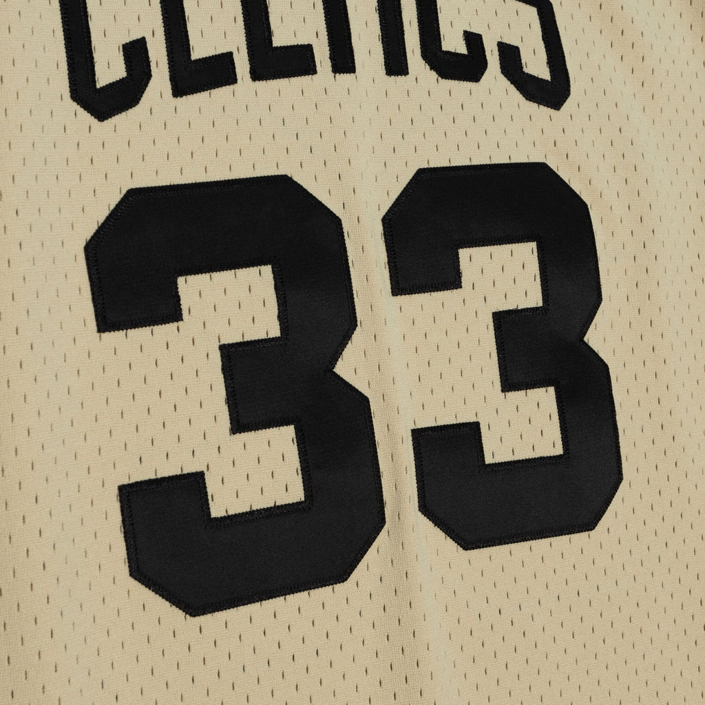 Boston Celtics Mitchell & Ness Larry Bird 1985 Swingman Jersey - Khaki
