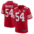San Francisco 49ers Fred Warner Nike Scarlet 80th Anniversary Game Jersey
