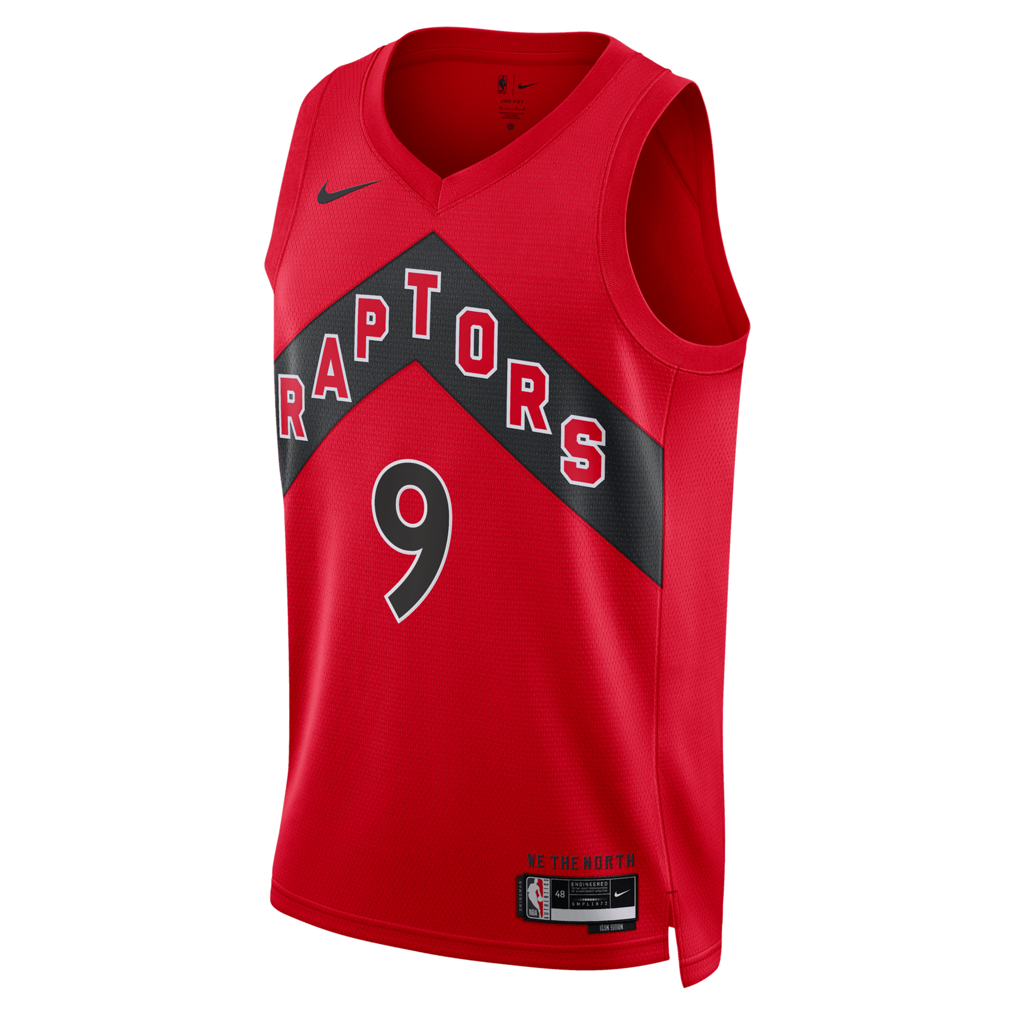 Toronto Raptors Nike Icon Edition Swingman Jersey - Red - RJ Barrett