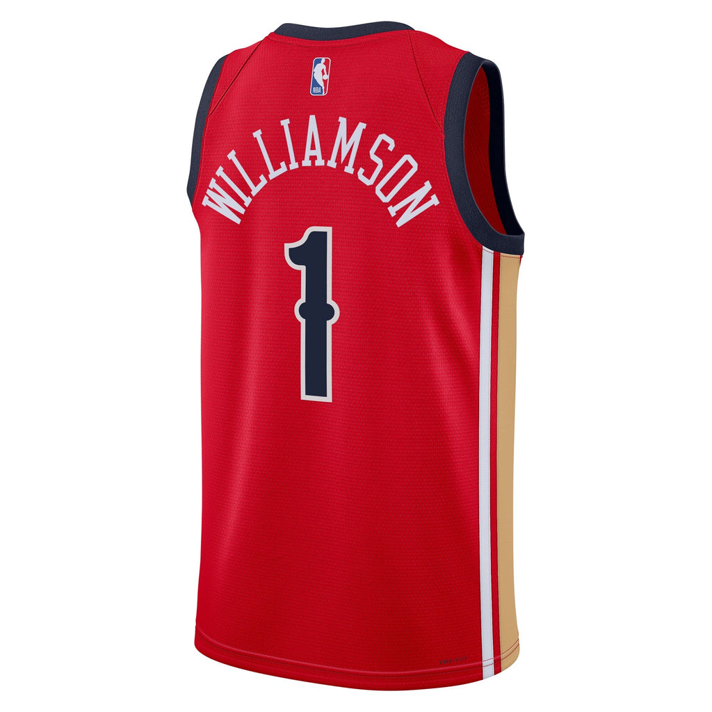 New Orleans Pelicans Jordan Brand Statement Edition Swingman Jersey - Red - Zion Williamson