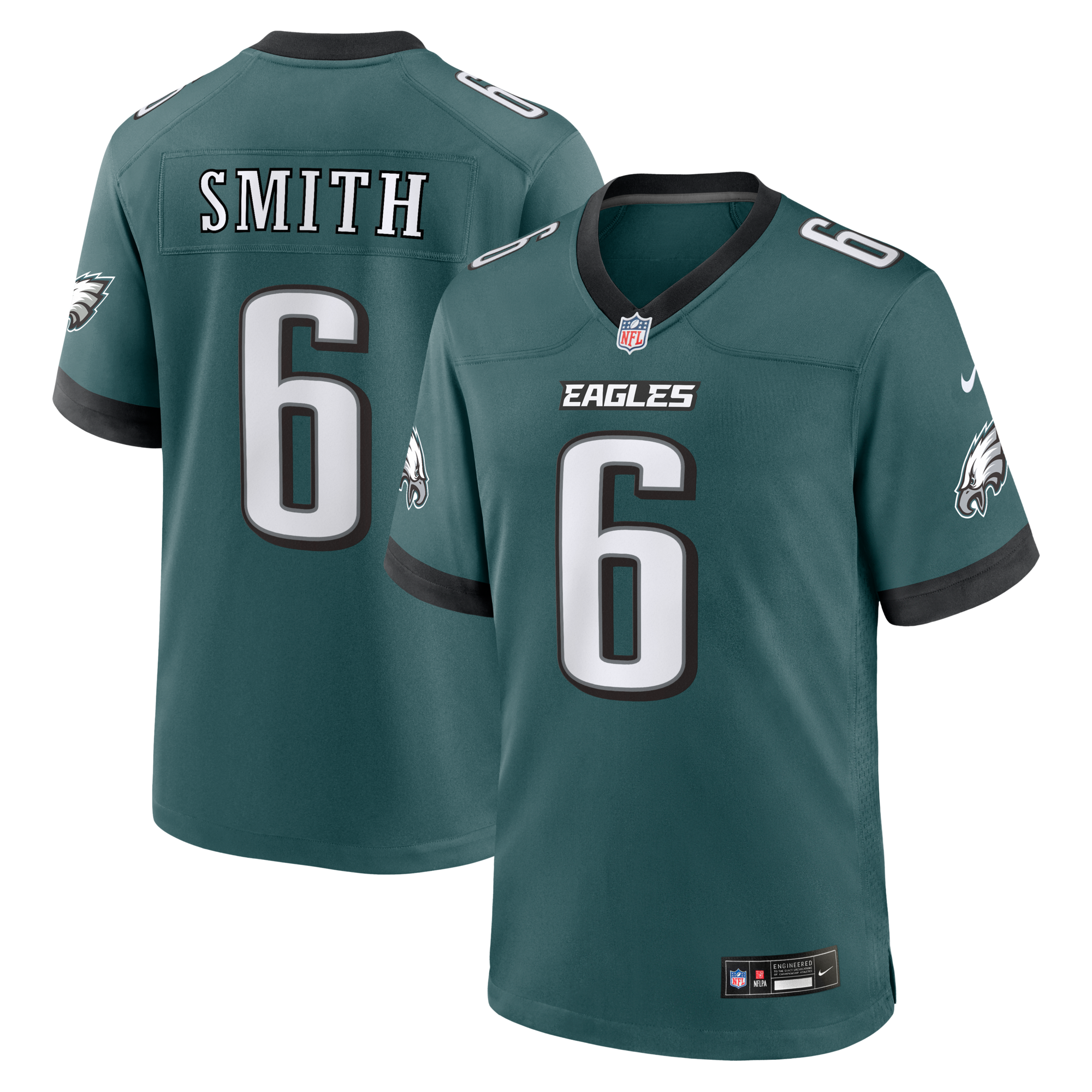 Philadelphia Eagles DeVonta Smith Nike Midnight Green Team Game Jersey