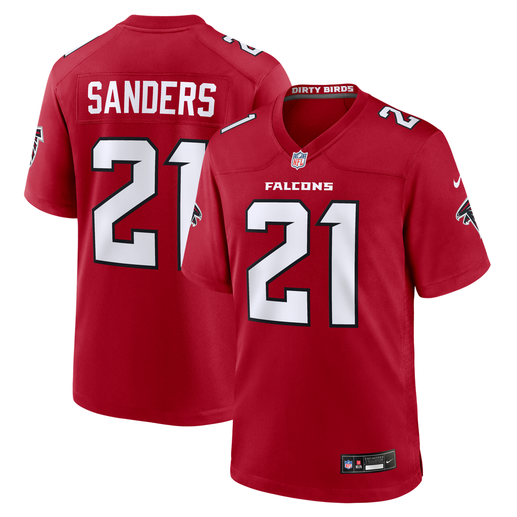 Atlanta Falcons Deion Sanders Nike Red Retired Player Game Jersey