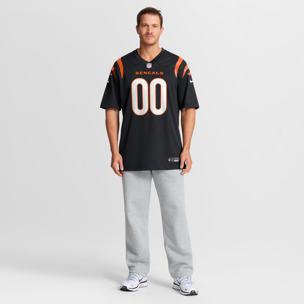 Cincinnati Bengals Nike Black Game Custom Jersey