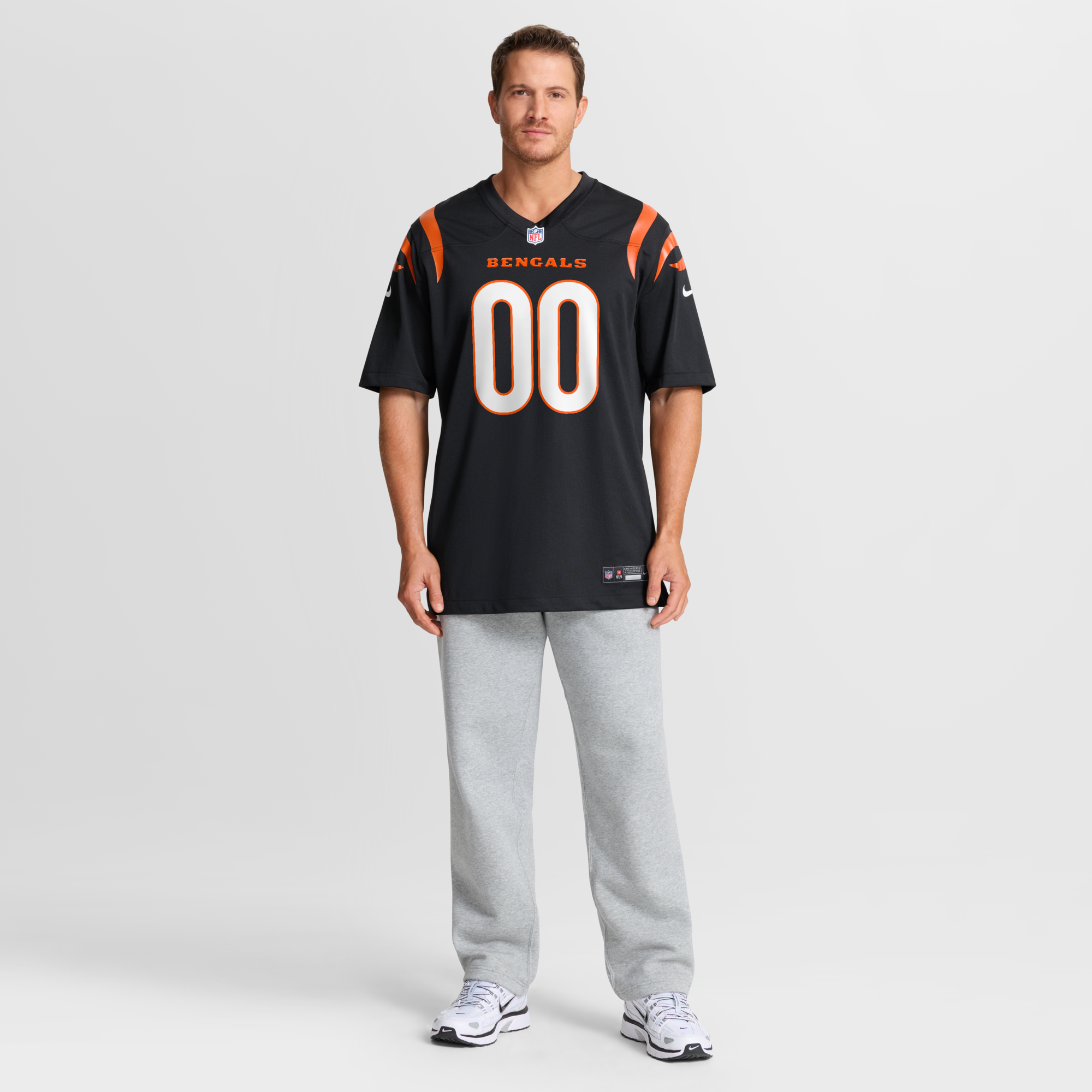 Cincinnati Bengals Nike Black Game Custom Jersey