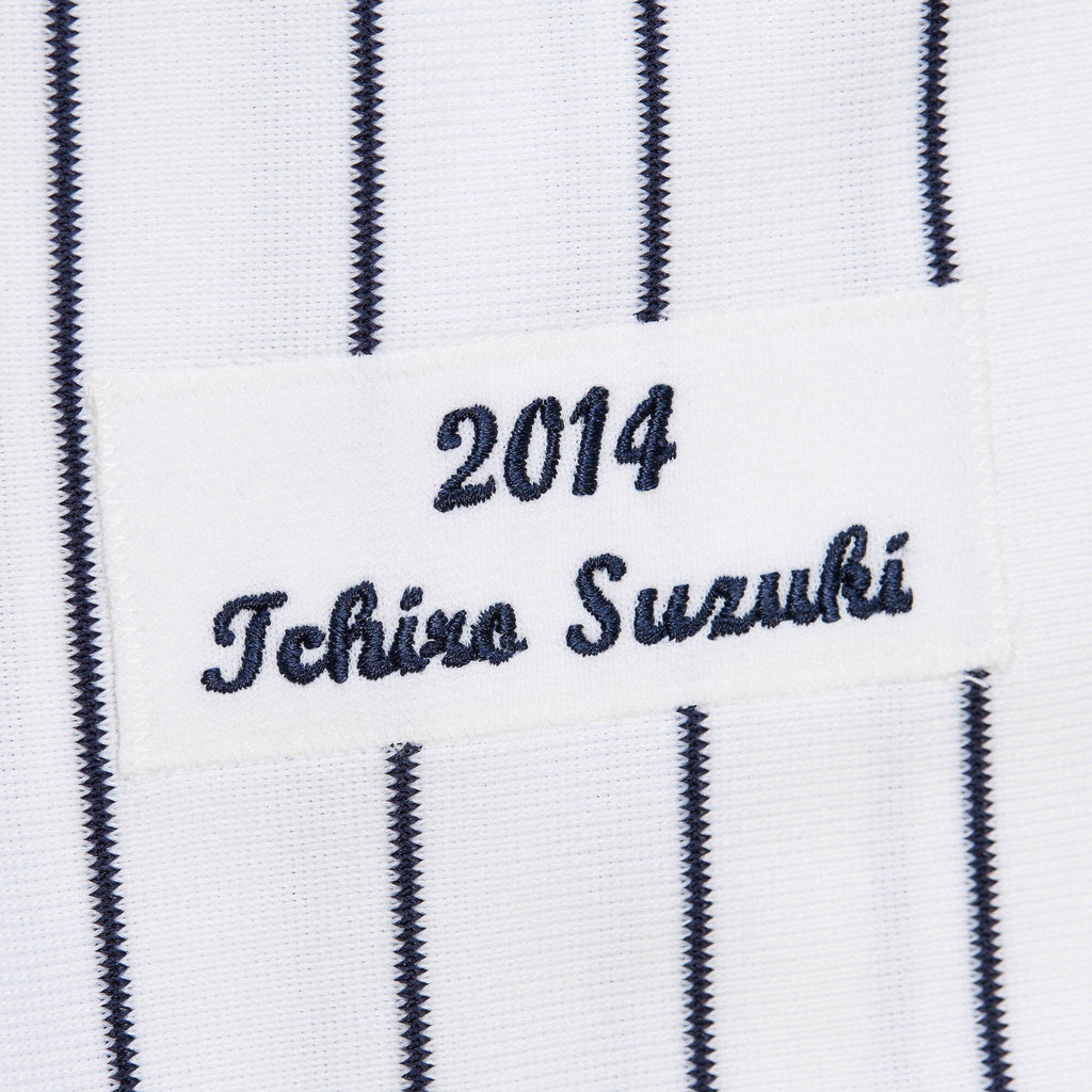 New York Yankees Ichiro Suzuki Mitchell & Ness White 2014 Cooperstown Collection Authentic Throwback Jersey