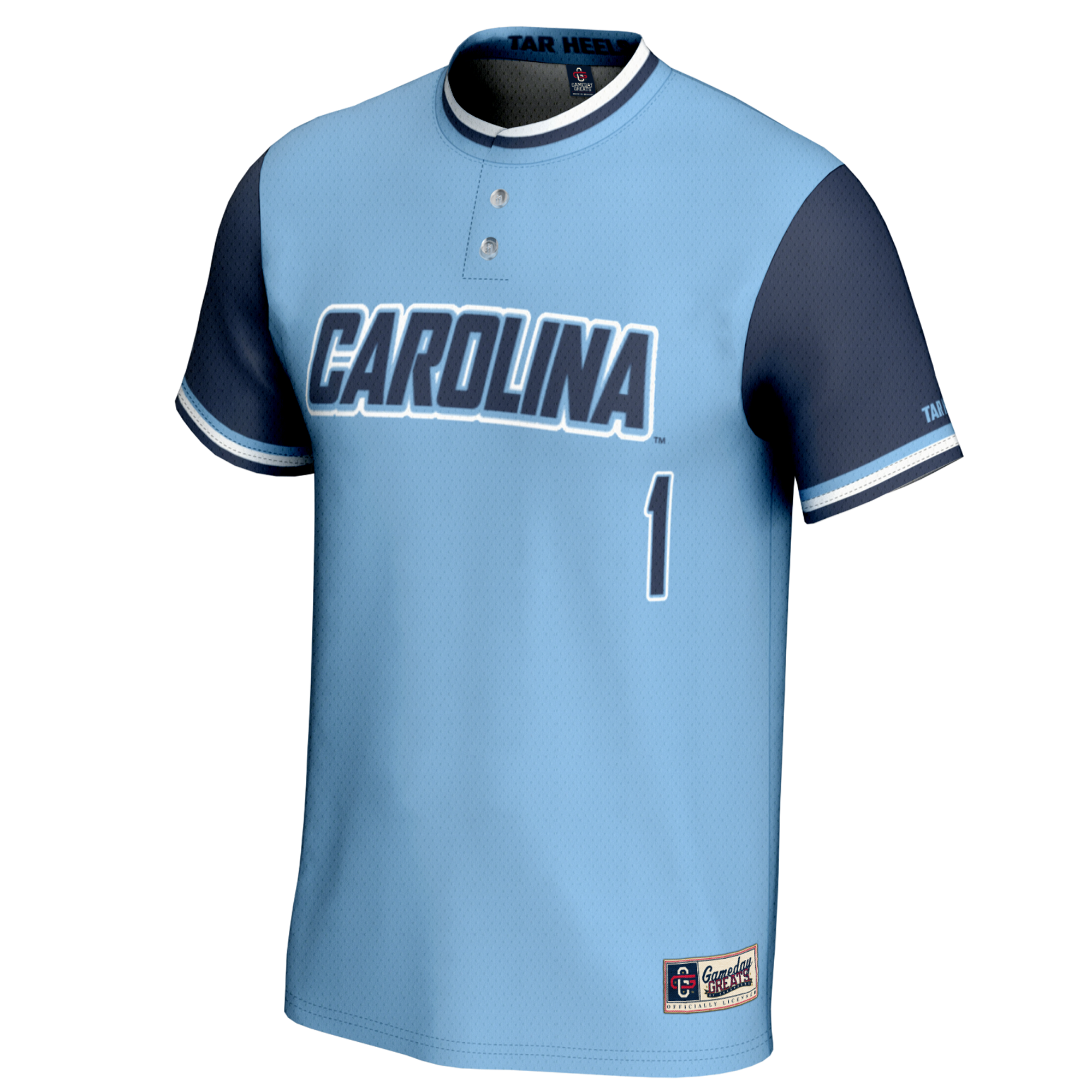 GameDay Greats #1 Carolina Blue North Carolina Tar Heels Lightweight Softball Jersey