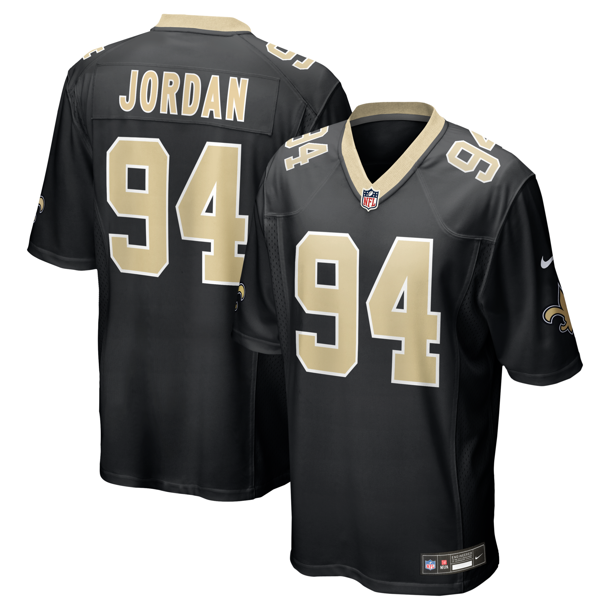 New Orleans Saints Cameron Jordan Nike Black Game Jersey