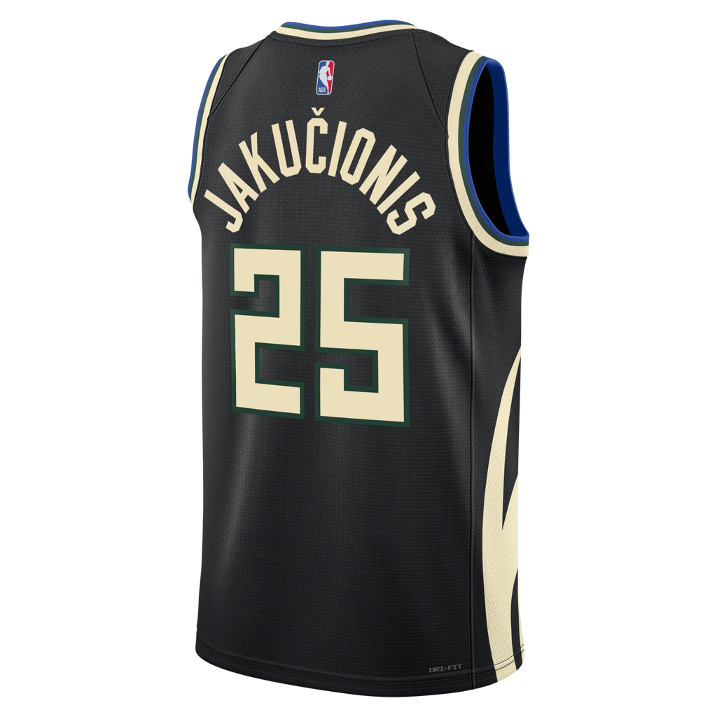 Milwaukee Bucks Jordan Brand Statement Edition Swingman Jersey - Hunter Green - Kasparas Jaku?ionis