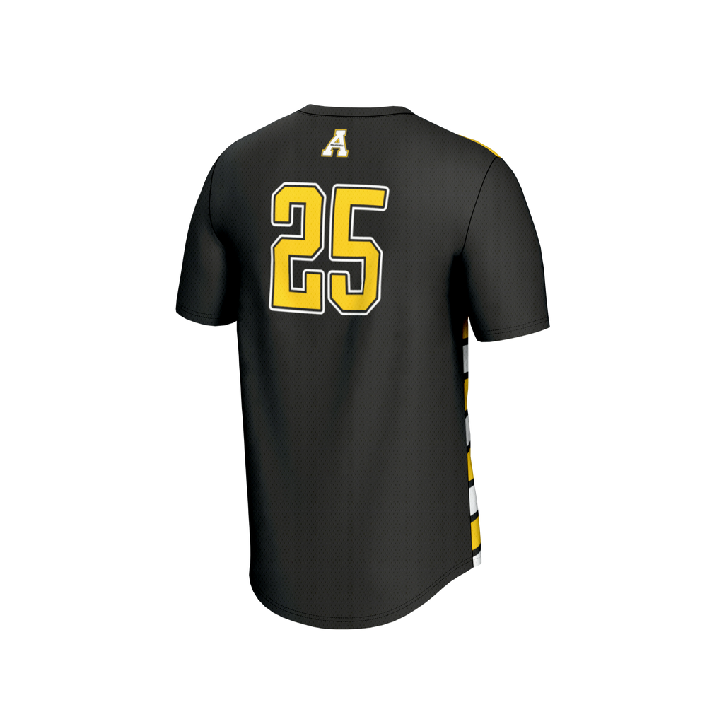 GameDay Greats #25 Black Appalachian State Mountaineers Lightweight Soccer Fashion Jersey