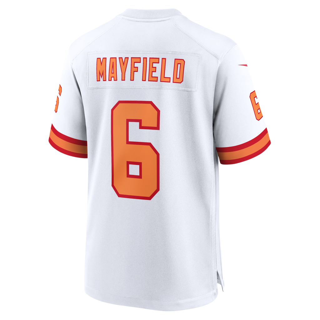 '76 Tampa Bay Buccaneers Baker Mayfield Nike White Player Game Jersey
