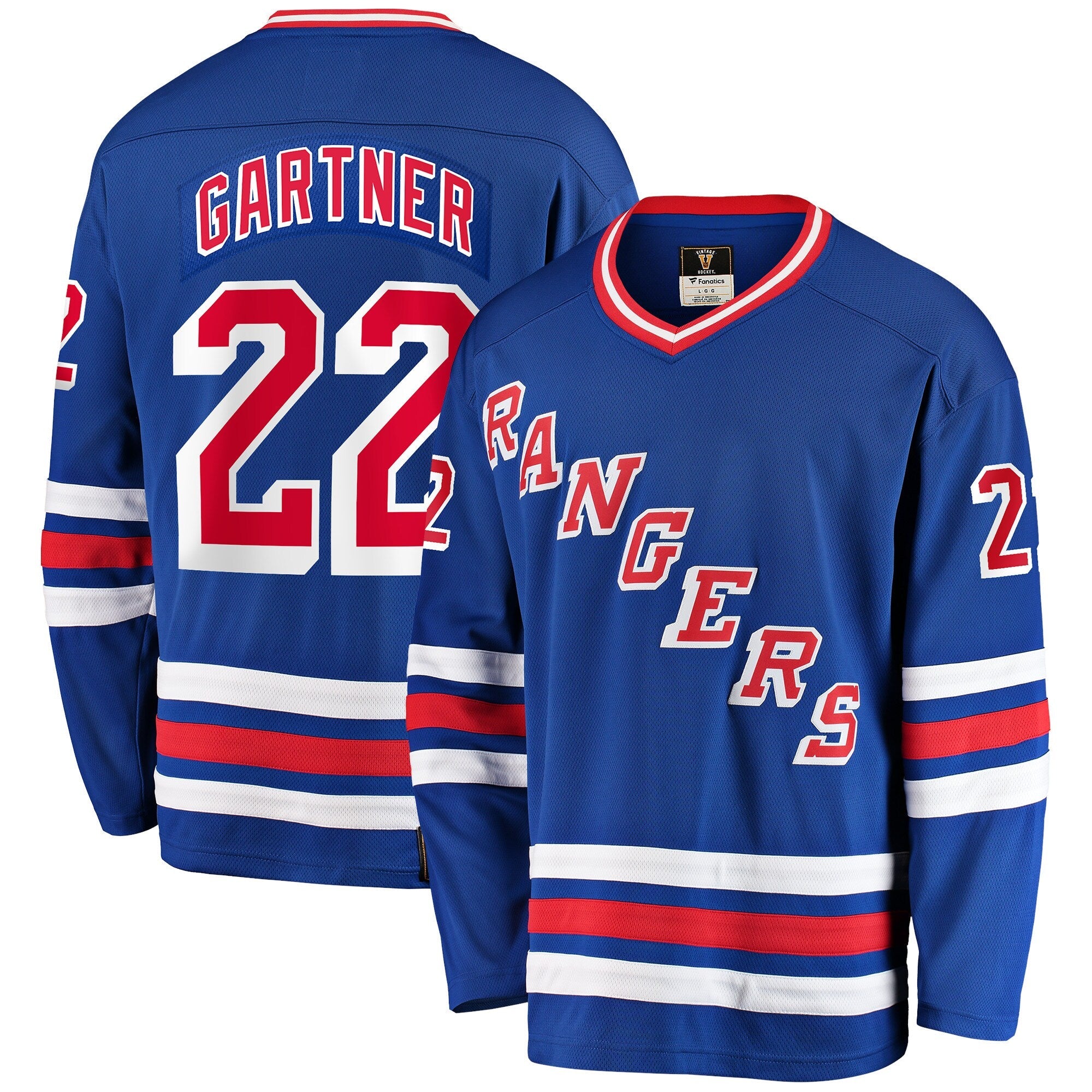 New York Rangers Mike Gartner Fanatics Blue Premier Breakaway Retired Player Jersey