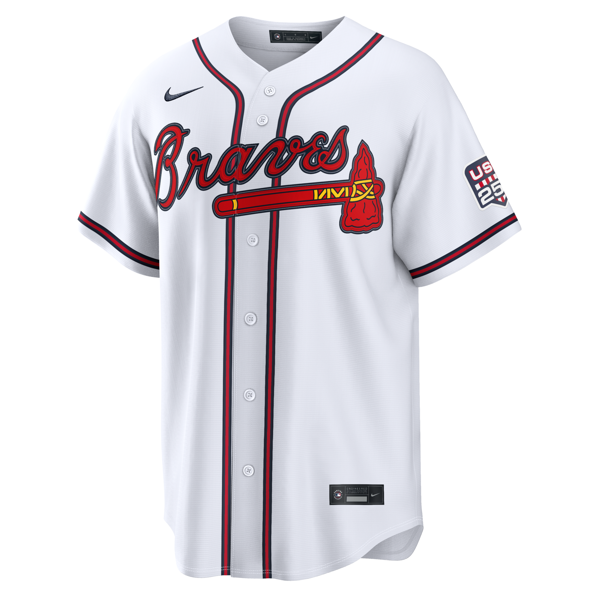 Fourth of July Atlanta Braves Drake Baldwin Nike White USA 250 Stadium Jersey