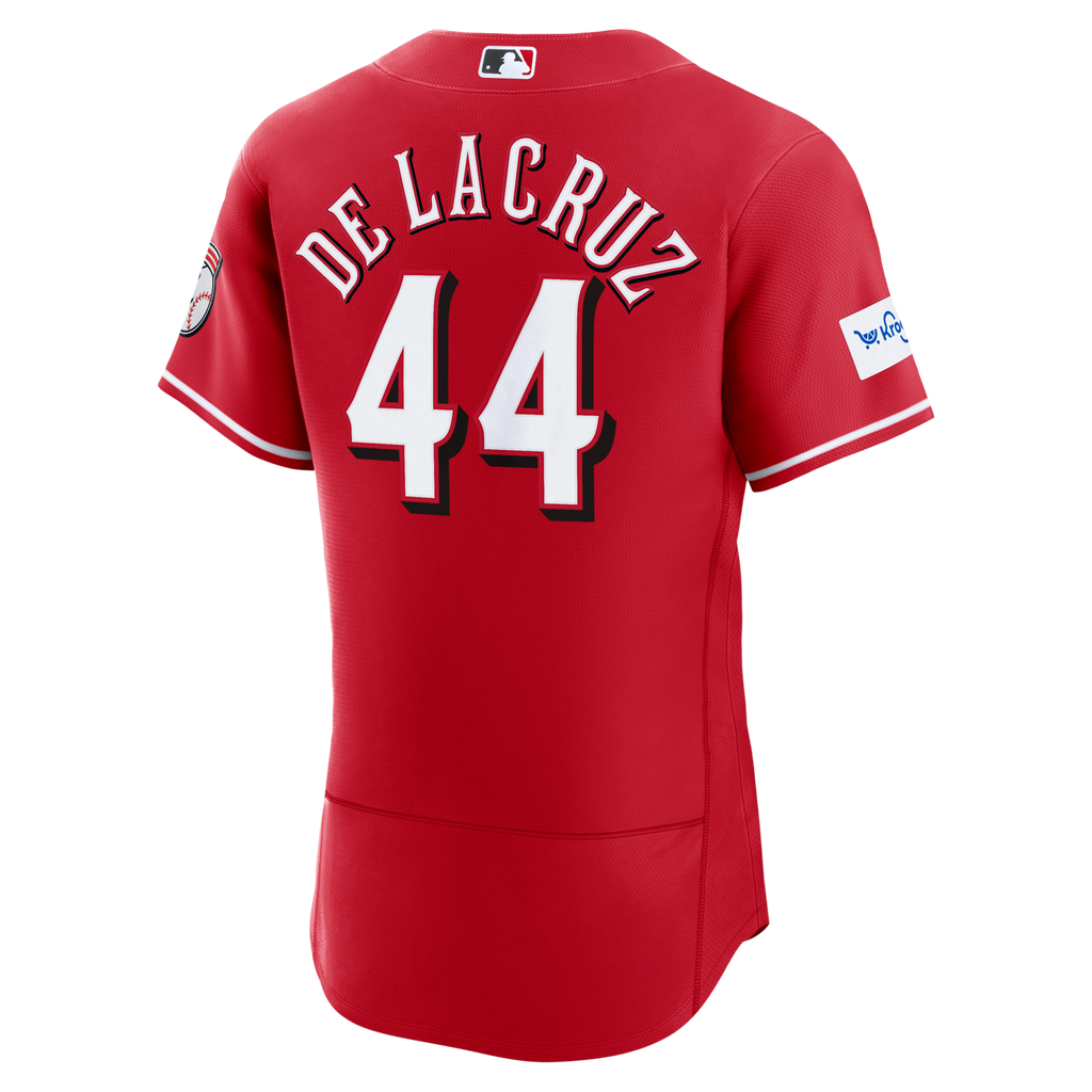 Cincinnati Reds Elly De La Cruz Nike Red Alternate Authentic Sponsor Patch Jersey