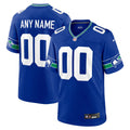 Seattle Seahawks Nike Royal Throwback Custom Jersey
