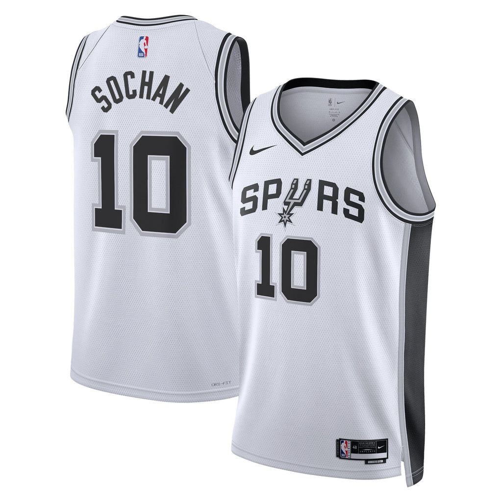 San Antonio Spurs Nike Association Edition Swingman Jersey - White - Jeremy Sochan