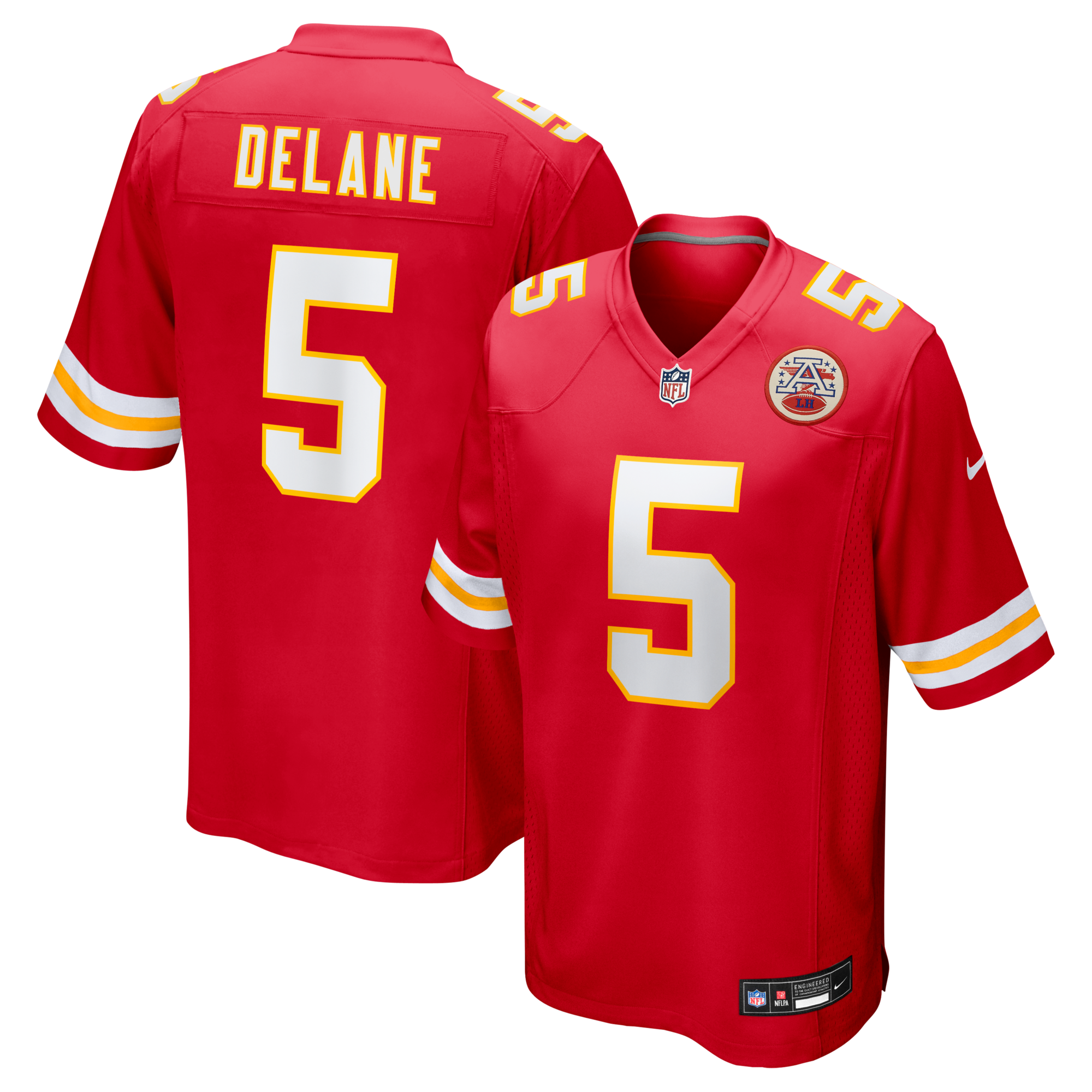 Kansas City Chiefs Nike Red 2026 NFL Draft First Round Pick No. 6 Team Game Jersey