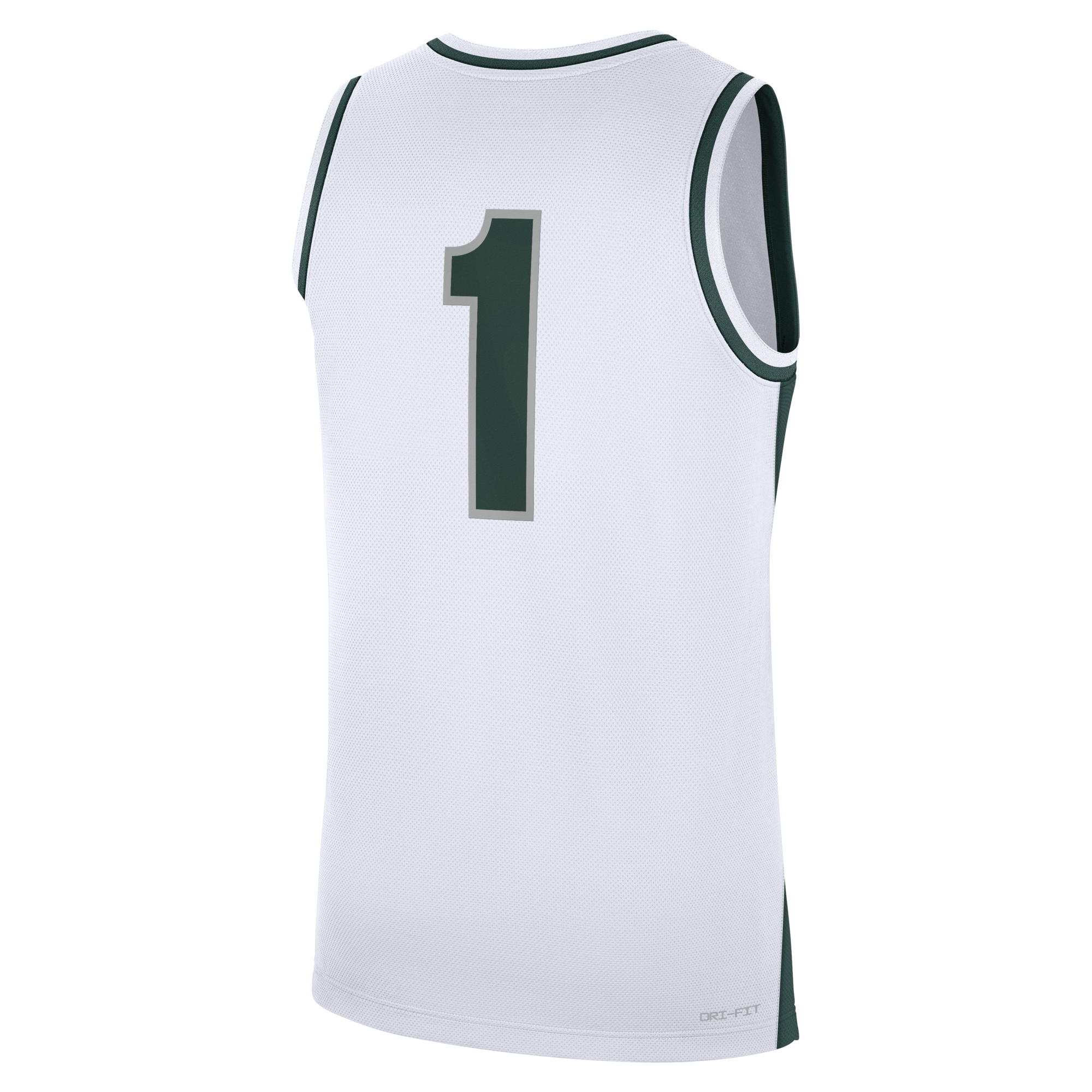 Nike White Michigan State Spartans #1 Alternate Replica Basketball Jersey