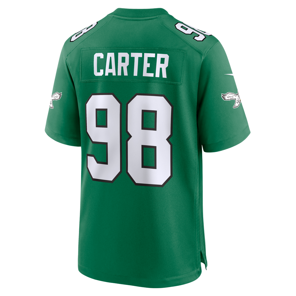 Philadelphia Eagles Jalen Carter Nike Kelly Green Alternate Game Jersey